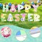 Easter Yard Signs, Happy Easter Bunny Egg Lawn Decorations with Stakes, Waterproof Outdoor Easter Party Decor, Foldable Spring Easter Garden Signs for Yard, Church, and Family Celebrations